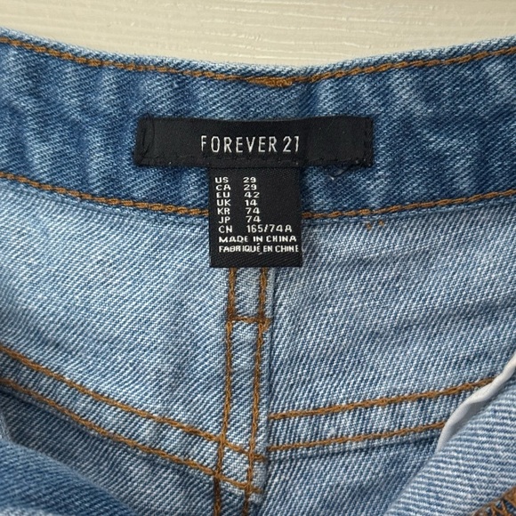 Forever21 Y2K style Denim Blue Geometric Jean Shorts - Picture 5 of 8